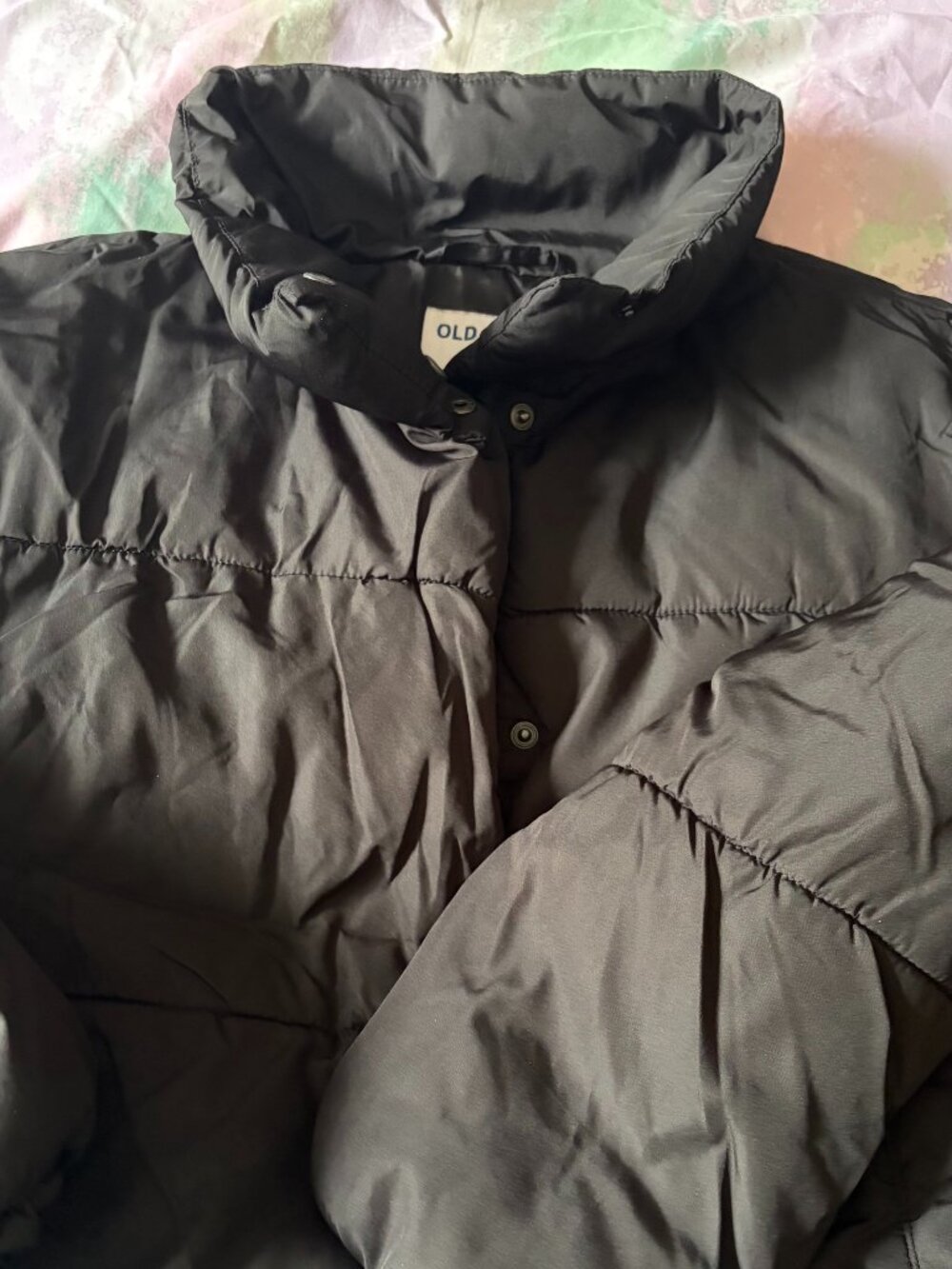 Old Navy Black Puffer Jacket Women's Size S Petite